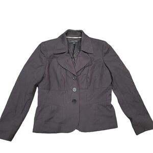 ANNE KLEIN dark gray pinsyripe blazer 10p